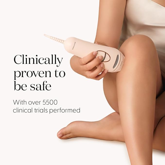 Smoothskin Pure Switch IPL Laser Hair Removal with Sapphire Pro Ice Cooling in Soft Pink, The World’ First 3-in 1 IPL, for Body, Face, Bikini, Alternative to Laser, Corded