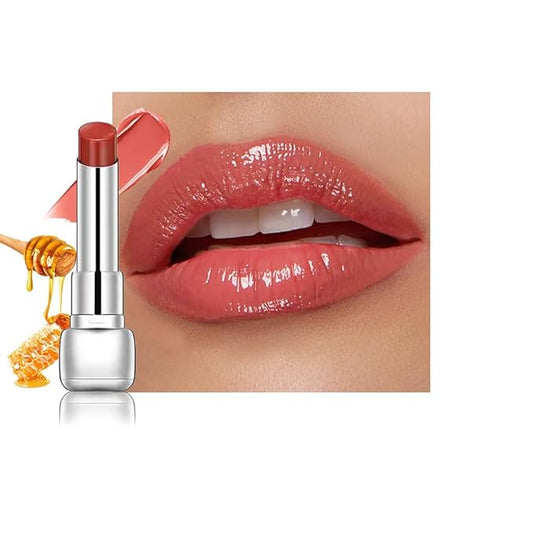 HHLTOH Rose Plumper Moisturizing Butter Lipstick for Women, Natural Tinted Lip Balm Shine Nourishing Hydrating Lip Gloss Stain for Dry Lips, Lightweight Lip Liner Care Makeup,Vegan 1Pc Rose Bean Paste