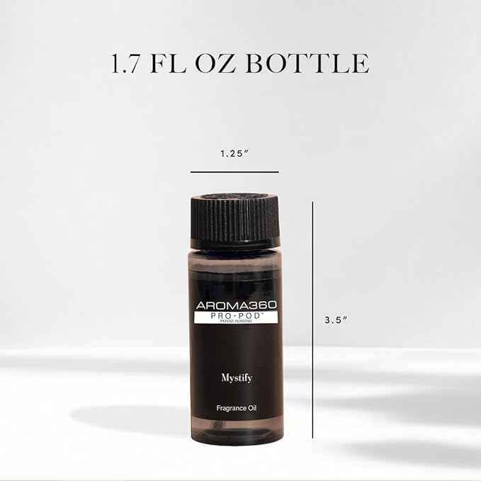Aroma360 - Mystify Pro Pod Fragrance Oil Blend | Hotel Inspired Luxury Essential Oil Diffuser | Aromatherapy Scent Diffuser Oil | Citrus, Green Melon and Raspberry 1.7 fl oz, 50 mL