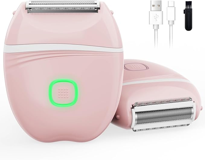 Women Electric Shaver, Rechargeable Wet and Dry Use Electric Razor for Women, Body Hair Trimmer for Bikini Underarm Leg Arm Body Face Private Area