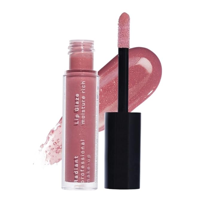 Radiant Professional Lip Glaze (15 Shades) - Ultra-Glossy, Non-Sticky & Long-Lasting Lip Gloss for Women - High Shine Hydration - Vegan & Moisturizing for Soft, Nourished Lips - (07 COCOA SPARKLE)