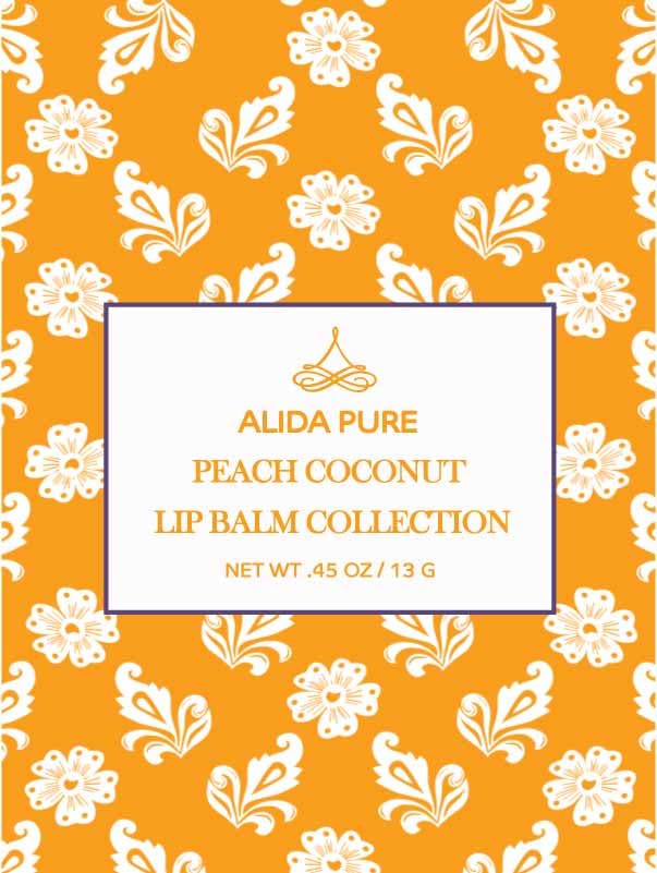 Peach Coconut Lip Balm Collection, Vegan Lips,