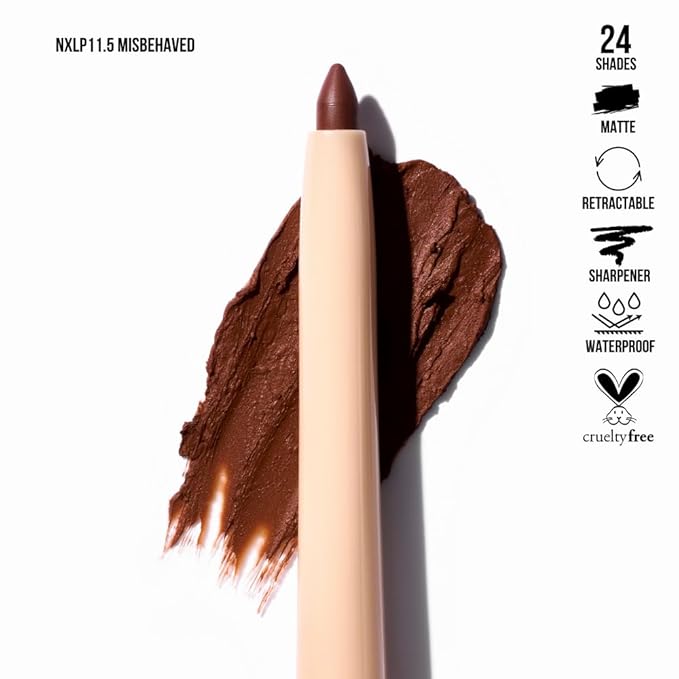 Retractable Waterproof Lip Liner with Built-in Sharpener by Beauty Creations NUDEX Collection (Misbehaved 11.5)