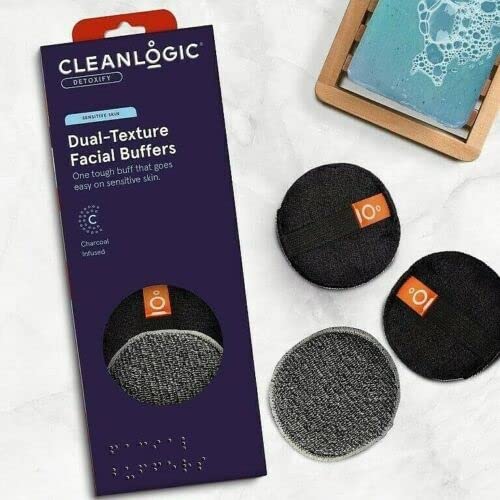 Cleanlogic charcoal infused exfoliating dual-texture