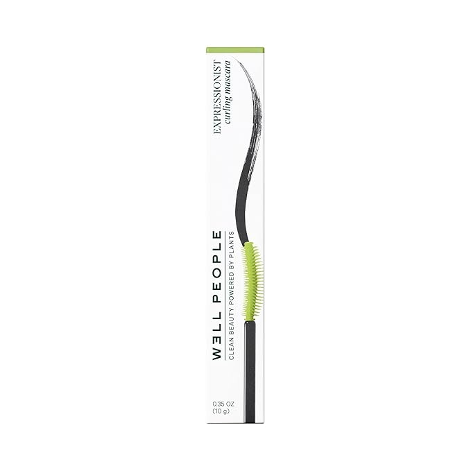 Well People Expressionist Curling Mascara, Curved Brush and Weightless Formula Lift, Separate and Nourish Lashes with Olive and Jojoba Oils, Smudge-Resistant, Clump- and Flake-Free, Black