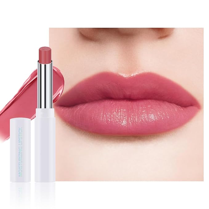 Tinted Lip Balm Moisturizing Lipstick, Rose Red Hydrating Lipstick for Women, 24 Hour Long Lasting Moisturization Lip Gloss Stain Makeup, Lightweight Non Greasy Moisturizer Lips, 11