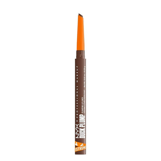 NYX PROFESSIONAL MAKEUP Duck Plump Plumping Lip Liner, Matte Pencil With Up To 10HR Wear, Syringe Sienna (Sienna Brown Lip Liner)