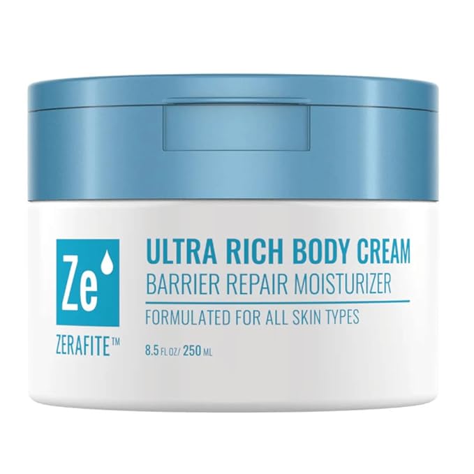 ZERAFITE Ultra Rich Body Cream Barrier Repair Moisturizer for All Skin Types & Dry Skin, 8.5 FL. Oz.