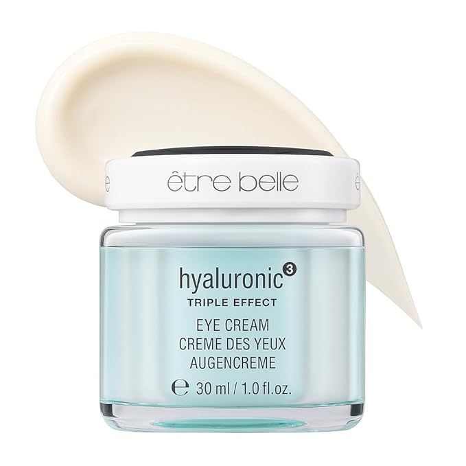 êb être belle Under Eye Cream with Hyaluronic Acid 3D, Skin Care for Women, Lightweight Hydrating Under Eye Cream, Eyeseryl & Grape Seed Oil, for All Skin Types, 30 mL