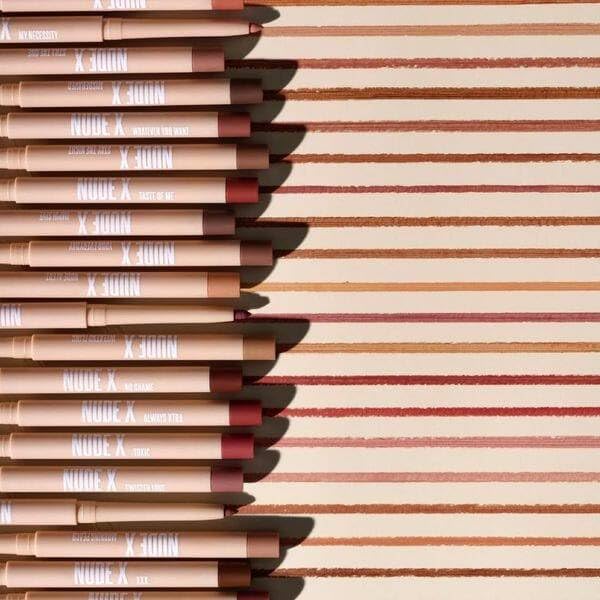 Retractable Waterproof Lip Liner with Built-in Sharpener NUDEX Collection (Full 24 Piece Set)