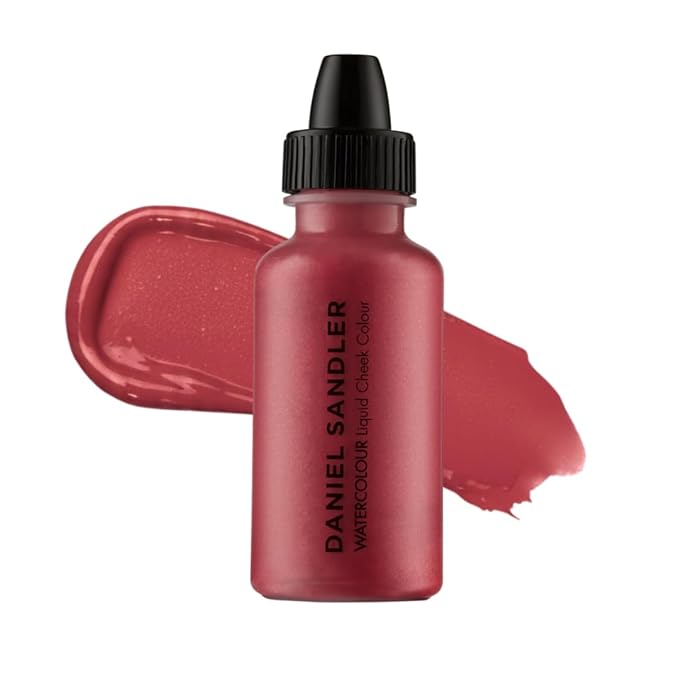 Daniel Sandler WATERCOLOUR LIQUID ILLUMINATOR - 'TEASE' 15ml – Shimmer Liquid Blush for Cheeks Make up, Highlighter – Oil-Free, Lightweight, Buildable & Long-Lasting for Cheeks & Lips