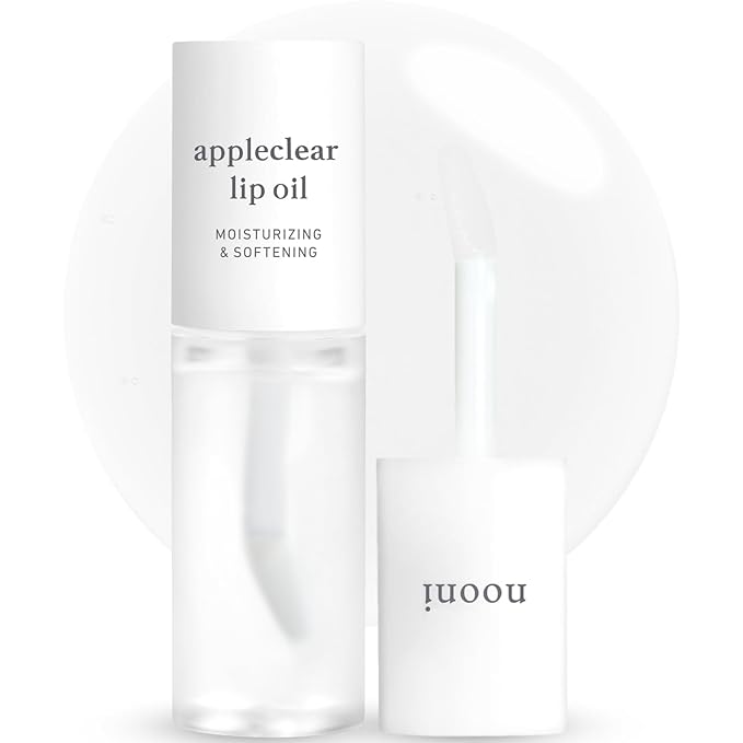NOONI Korean Hydrating Lip Oil - Appleclear | Long-Lasting, Moisturizing, Plumping, Revitalizing for Dry Lips, Waterproof, No Peel Off, Hydrating, Nourishing Crystal Clear, 0.12 FL Oz