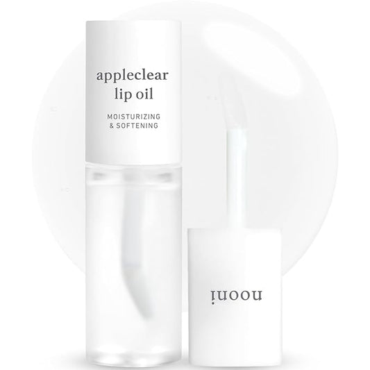 NOONI Korean Hydrating Lip Oil - Appleclear | Long-Lasting, Moisturizing, Plumping, Revitalizing for Dry Lips, Waterproof, No Peel Off, Hydrating, Nourishing Crystal Clear, 0.12 FL Oz