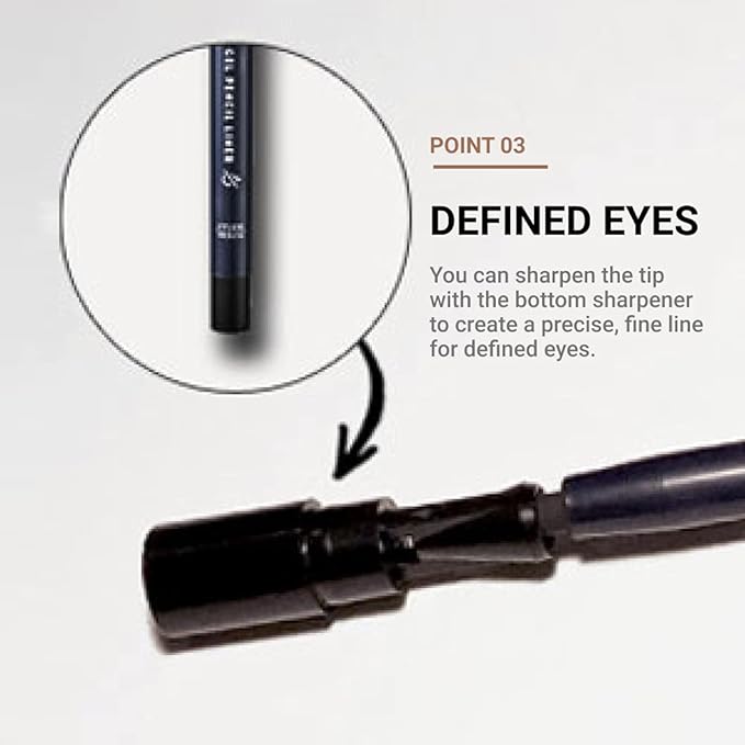 ETUDE Proof 10 Gel Pencil Liner, Eyeliner with Wearable Shades, Sharpenable Tip, Creamy Gel Texture, Waterproof & Sebum-Proof Precision Liner, Korean Makeup, Beauty, Dark Cacao (0.011 Ounce)