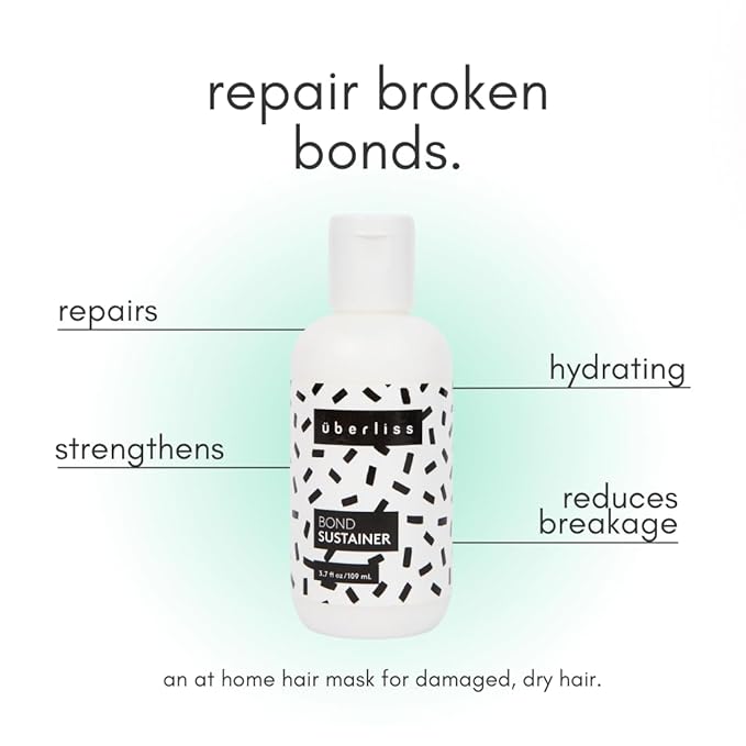Uberliss Bond Repair Conditioner - 3.7 oz - Hair Mask For Damaged Hair - Patented Formula - Instant Results and Improvement