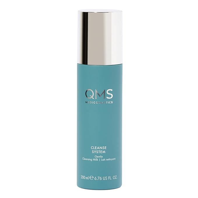 QMS Medicosmetics Gentle Cleansing Milk – Advanced Facial Cleanser Washes Away Makeup + Impurities – For All Skin Types, Including Dry + Sensitive – 6.76 fl. oz