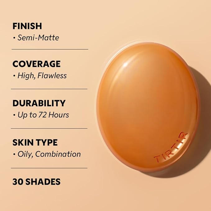 [*Mini Size*] TIRTIR Mask Fit Ai Filter Cushion Foundation | AI-Like Semi-Matte Finish - Up to 72-Hour Medium to Full Coverage Korean BB Cushion Make up Beauty, #49N Deep Chestnut, 0.15 Fl Oz