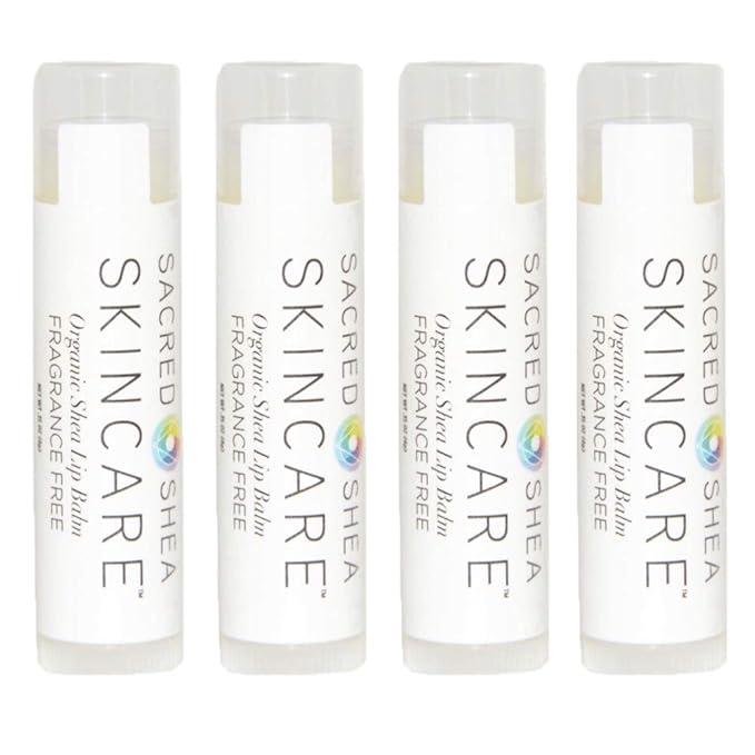 Organic Unscented Natural Moisturizing Lip Balm, Fragrance-Free