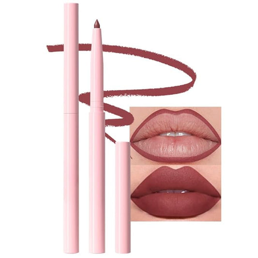 evpct Mauve Red Matte Creamy Retractable Lip Liner Pencils for Shaping & Sculpting Lips, Lip Pencils for Women Long Lasting Waterproof Rich Lip Colors Liner Crayon Lipstick delineador de labios 08