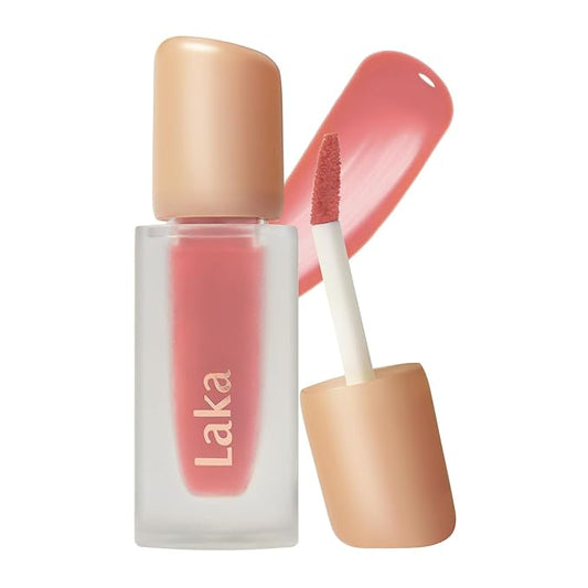 Laka Fruity Glam Tint, 4.5g/0.15oz, Glowing Lip Stain with Wide Color Spectrum, Hydrating & Lightweight Texture, Buildable Color, Non-Sticky, Vegan, K-Beauty (#132 Lolly)