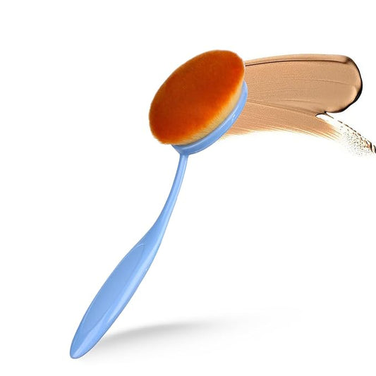 Yoseng Oval Foundation Brush, Large Toothbrush Makeup Brushes Fast Flawless Application Liquid Cream Powder Foundation,Sunscreen Applicator for Kids（Blue)