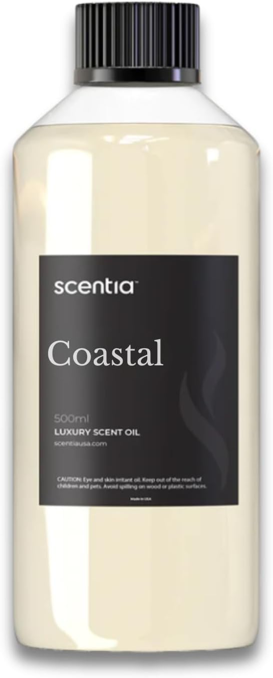 Scentia Diffuser Oil Inspired by R.itz Carl.ton Hotel Scent - 500 ml 16.9 fl oz - Essential Oil Blend, Spa Scent, Jasmine & Bergamot Notes for Aromatherapy Diffusers and Humidifiers - Coastal