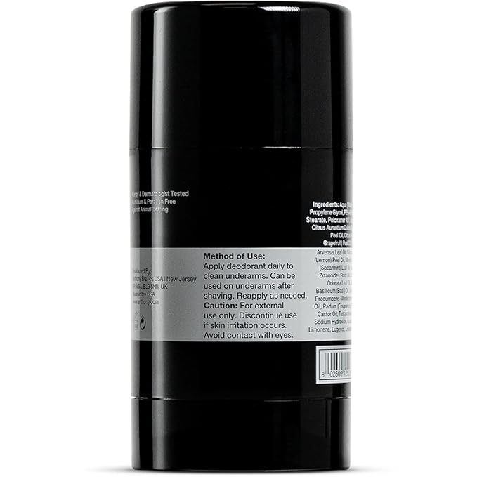 Anthony Alcohol-Free Aluminum-Free Deodorant for Men, Non-Irritating Cool Gel Stick for Sensitive Skin, Sport Strength Formula Prevents Odor All Day, Clear Stain-Free Finish, 2.5 Fl Oz Each, Pack of 2