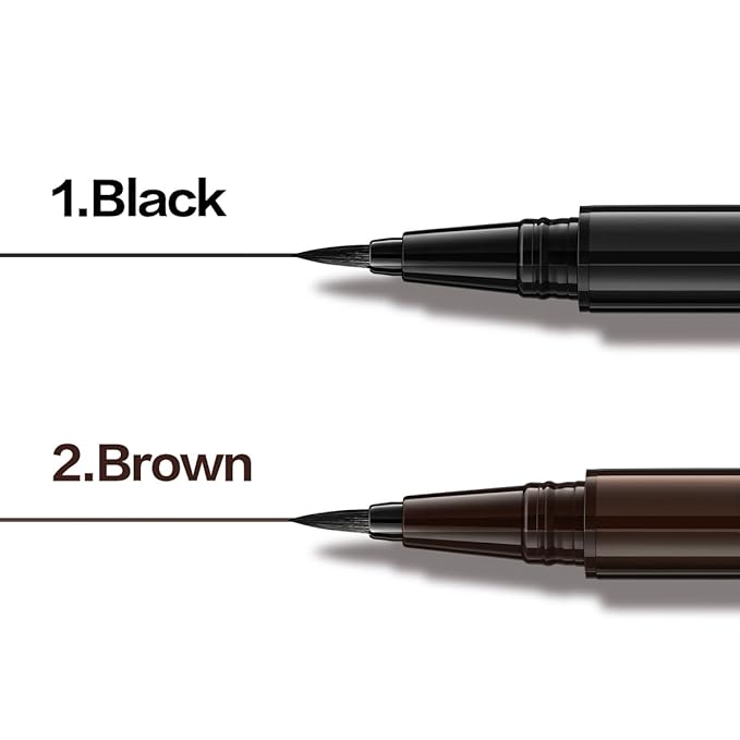 CARSLAN Liquid Eyeliner, Black Eyeliner Liquid Liner, 12H Longlasting Eyeliners, Waterproof & Smudgeproof High Pigmented Eyeliners for Eye Makeup, Black