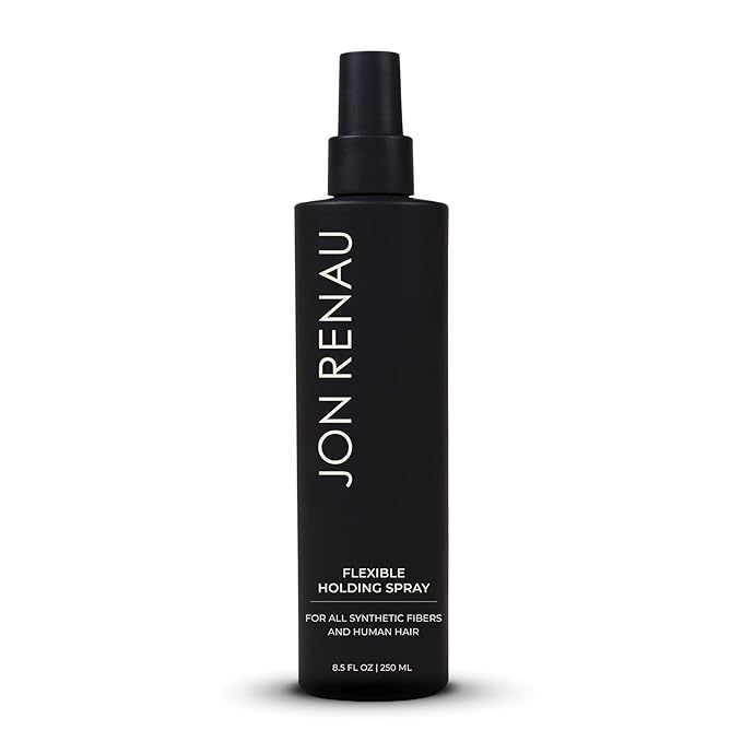 Jon Renau Flexible Holding Spray, Buildable Hold for Human Hair and Synthetic Wigs, Paraben and Sulfate Free Styling Spray, Brushable Finish with Shine and Body, 8.5 oz