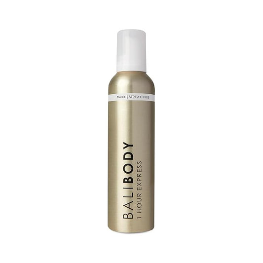 Bali Body 1-Hour Express Self Tanner Foam – Dark Shade, Fast-Drying, Streak-Free, Lightweight Formula for a Natural, Flawless Tan – Self Tan, Fake Tan, Vegan & Cruelty-Free (225 ml/7.61 fl oz)