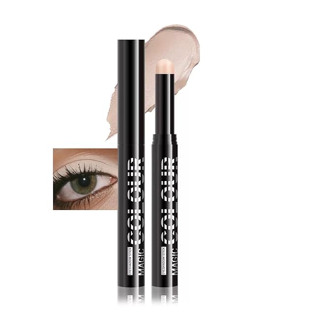 Nude Eyeshadow Stick Matte Eyeshadow Long-Lasting Waterproof Eye Brightener Pencil Blendable High Pigmented Eyeliner Makeup for Women (01# Desert)