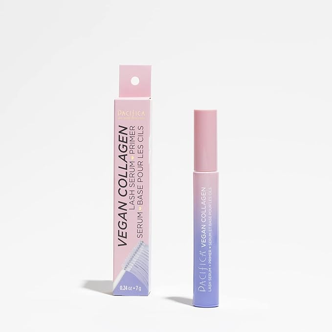 Pacifica Vegan Collagen Eye Lash Serum & Clear Mascara Primer – Conditioning Vitamin B & E Formula for Longer, Fuller Lashes, Eyelash Makeup Cruelty-Free Clean Ophthalmologist Tested