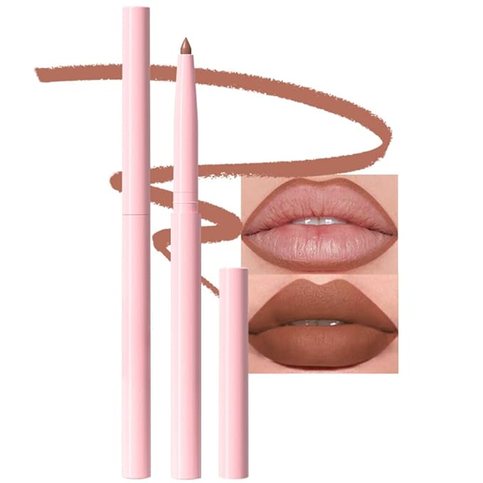 evpct Orange Nude Brown Matte Creamy Retractable Lip Liner Pencils for Women Shaping & Sculpting Lips, Long Lasting Waterproof Rich Lip Colors Liner Crayon Lipstick Pencils delineador de labios