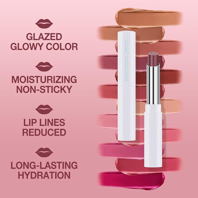 HHLTOH 1Pcs Tinted Lip Balm Moisturizing Lipstick – Waterproof Hydrating Matte Lip Balm for Women, Creamy Natural Color Stain for Dry Lips, Soft Matte Finish with Subtle Scent (#04 Mauve)