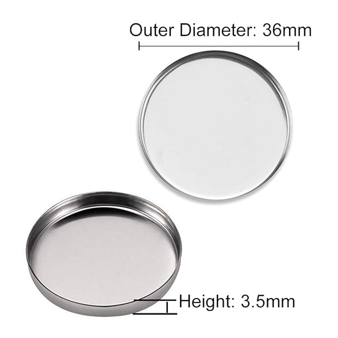 20 Pieces Empty Round Metal Tin Palette Pans