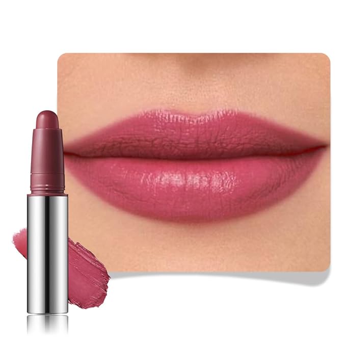 IATMOMOD Dark Grape Purple Matte Lipstick Crayon, Long Lasting Waterproof Velvet Lip Liner Pencil, High Pigment Non-Drying 24H Cruelty-free Lip Makeup