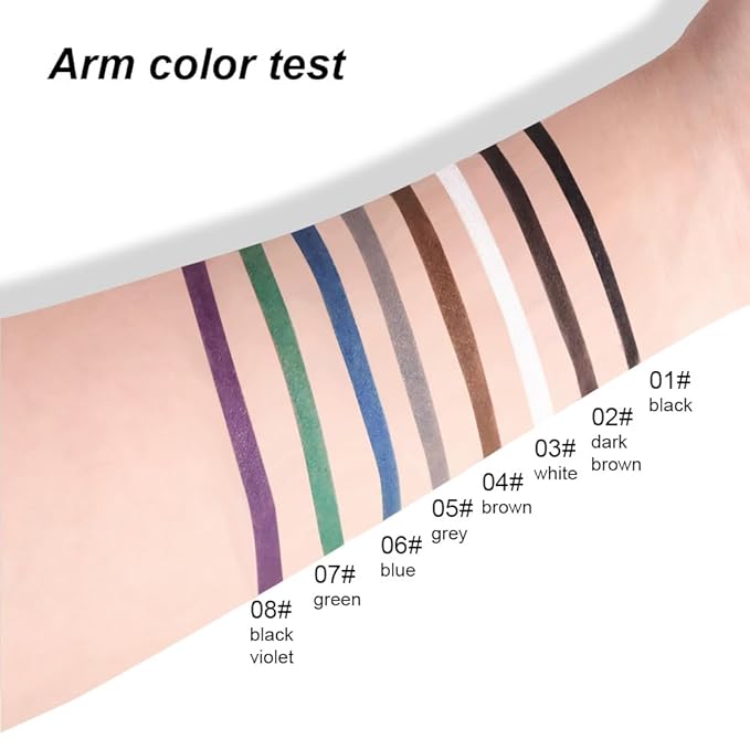 Retractable Creamy Eyeliner Eyeshadow Sticks for Eye Makeup, Ultra Pigmented Mechanical Eye Pencils, Smudge Proof Matte Satin Finish Formula, Waterproof, Vegan & Cruelty-Free (6 Pcs-Black-01)