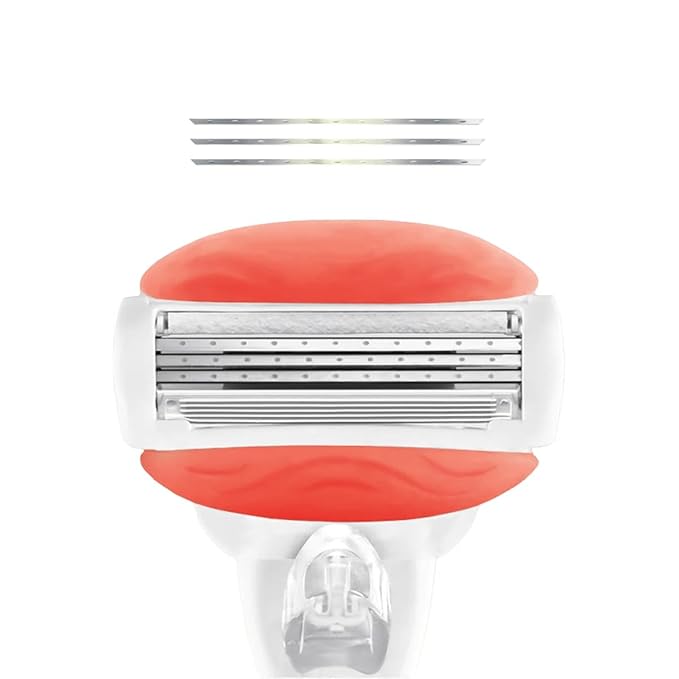 Vennus Comfort Glide Sunny Citrus Women's Razor, Pivoting Head, Gel Bar, No Shave Cream Required, 3 Bladed for Smooth Shave, 1 Handle + 12 Blade Refills