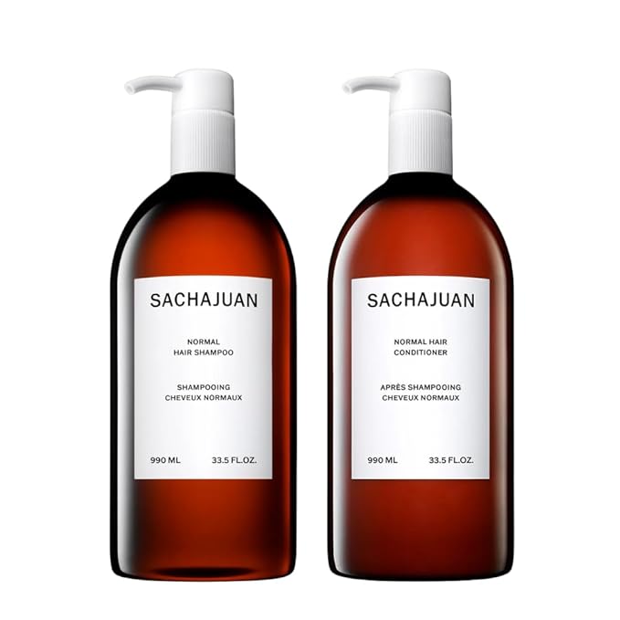 SACHAJUAN Normal Hair Shampoo and Conditioner Set | Ocean Silk Technology for Everyday Cleansing, Volume & Shine | Lightweight Hydration & Detangling | Vegan & Paraben-Free | Pack of 2 (33.5 oz)