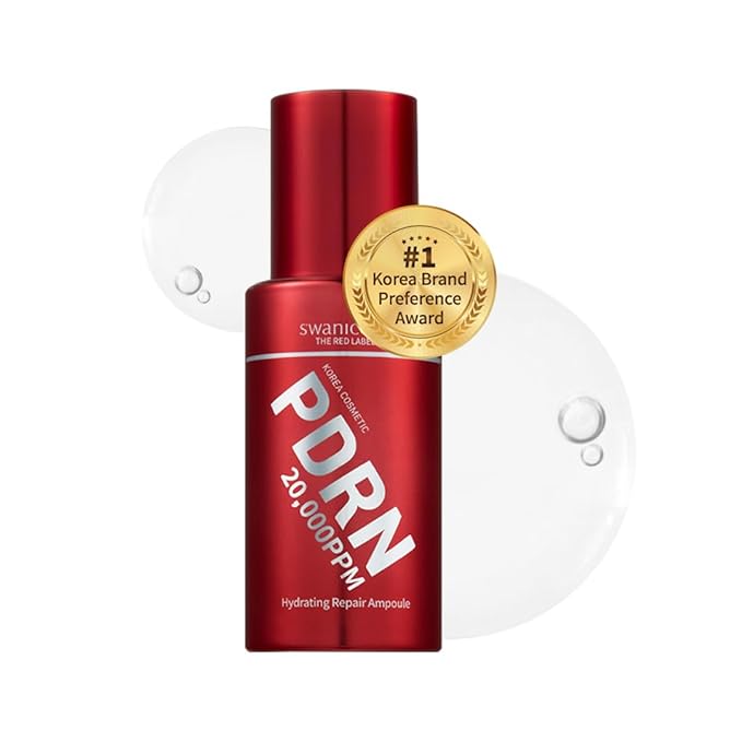Swanicoco PDRN 2% Hydrating Repair Ampoule Serum, Salmon DNA 20,000 ppm 2% Powerful Anti Aging Face and Neck for Skin Turnover Skin Regeneration Wound Healing Korean Skincare 30ml 1Fl Oz