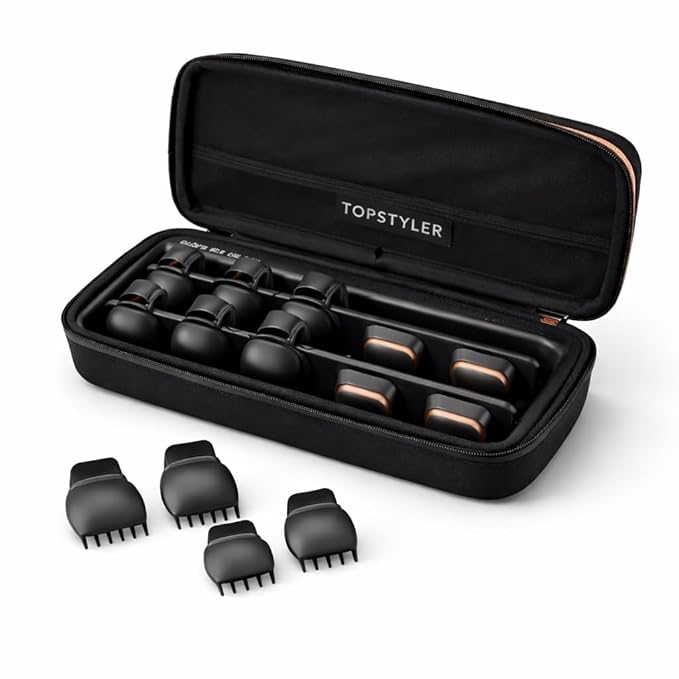 TopStyler Heated Ceramic Styling Shells – Professional Hair Curler & Wave Styler with 10 Ceramic Shells, Heat-Resistant Case & Clips for Long-Lasting Curls, Waves & Volume