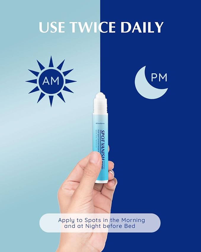 Dark Spot Remover for Face: EnaSkin Dark Spot Remover Rollerball - Travel Size Brightening Serum for Face & Body - Sun Spot Age Spots Freckles Melasma Brown Spot Remover for Women and Men (0.5 Fl Oz)