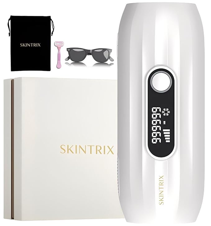 FrostLite Pro Ice Cooling IPL Home Use Hair Removal Device- Gentle & Painless Hair Reduction for Smooth, Hair-Free Skin on Body and Face for Women and Men