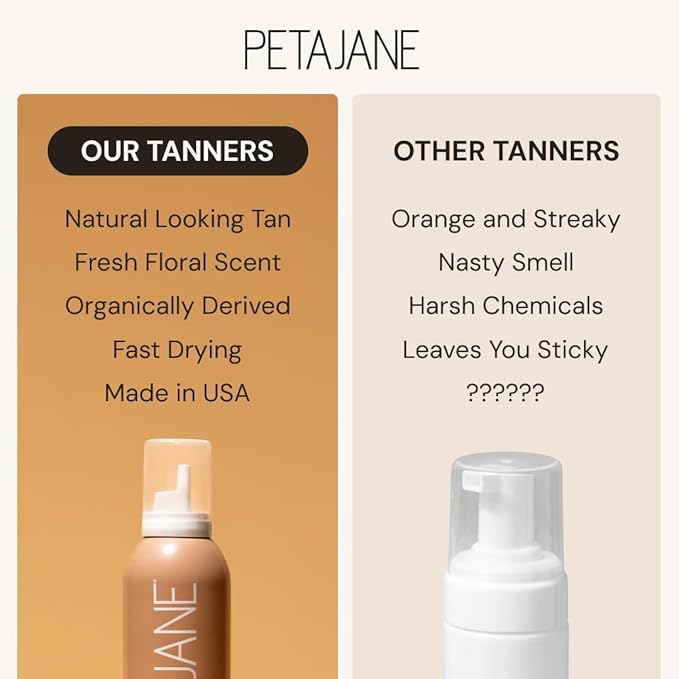 PETAJANE Dark Tanning Mousse, 7 Fl Oz, Pack of 2