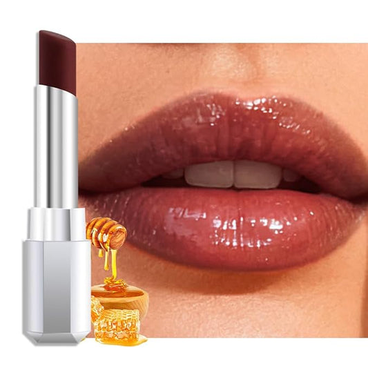 HHLTOH Brown Honey Lipstick Tinted Lip Balm - Shine Moisturizing Lipstick for Women, Natural Nourishing Hydrating Lip Gloss Stain for Dry Lips, Tint Sheer Lightweight Makeup, Vegan - 1Pc #00