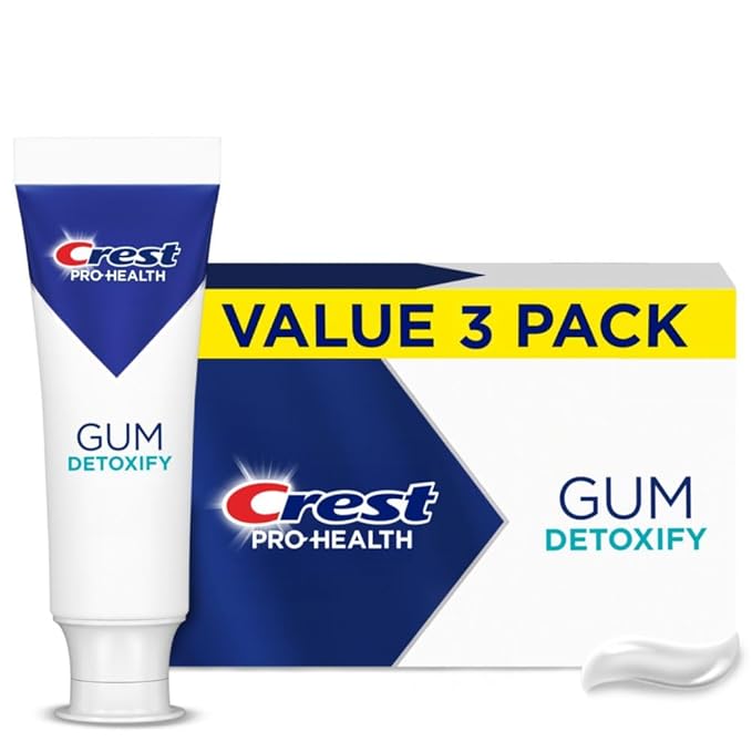 Crest Pro-Health Gum Detoxify Deep Clean Toothpaste, 4.8 oz Pack of 3 - Anticavity, Antibacterial Flouride Toothpaste, Clinically Proven, Gum and Enamel Protection, Plaque Control