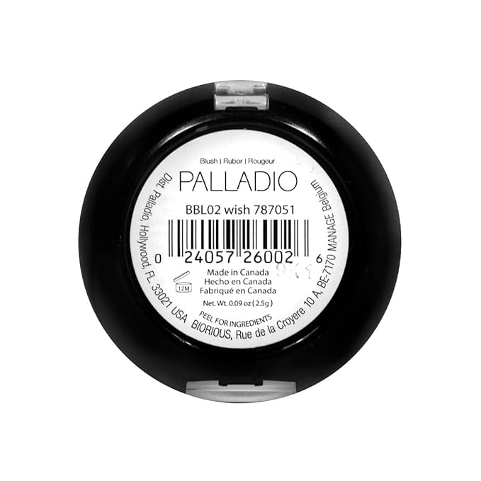 Palladio Baked Blush, Highly Pigmented Shimmery Formula, Easy to Blend and Highly Buildable, Apply Dry for a Natural Glow or Wet for a Dramatic Luminous Look, Long Lasting for All day Wear, Wish