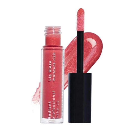 Radiant Professional Lip Glaze (23 Shades) - Ultra-Glossy, Non-Sticky & Long-Lasting Lip Gloss for Women - High Shine Hydration - Vegan & Moisturizing for Soft, Nourished Lips - (15 APRICOT)