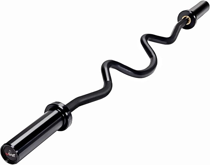 47in Black Zinc Olympic EZ Super Curl Bar