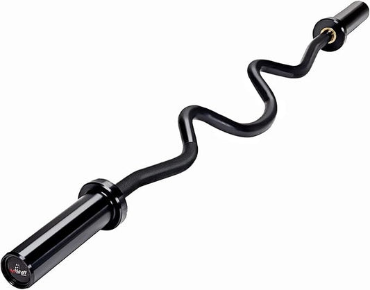 47in Black Zinc Olympic EZ Super Curl Bar